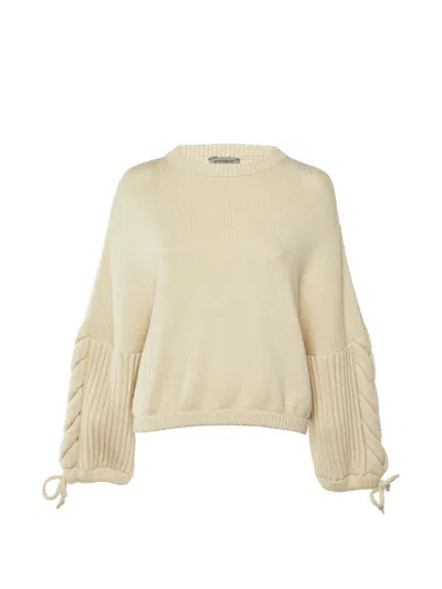 Pre-owned Sportmax Bell-sleeve Sweater In Neutral