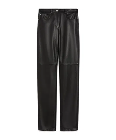Sportmax Belt And Loop Leather Pants In Black