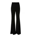 Sportmax Flared Virgin Wool Tailored Trousers In Black