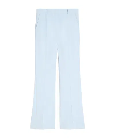 Sportmax Belt Loop Casual Pants In Blue