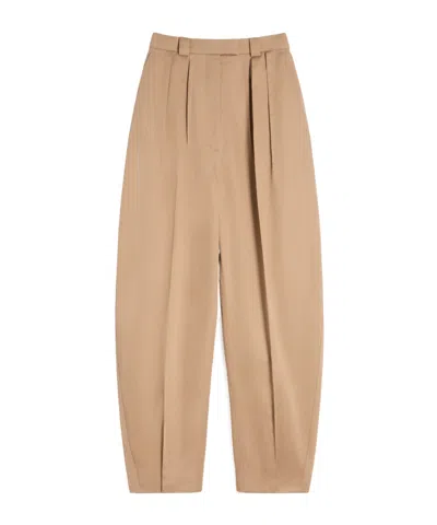 Sportmax Belt Loop Casual Pants In Brown