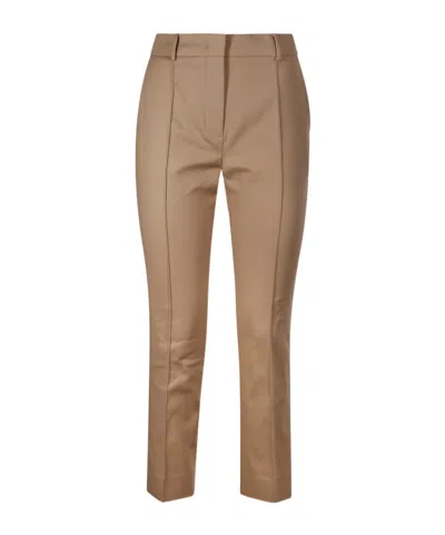 Sportmax Belt-loop Casual Pants In Brown