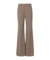 Sportmax Checked Flared Trousers In Gray