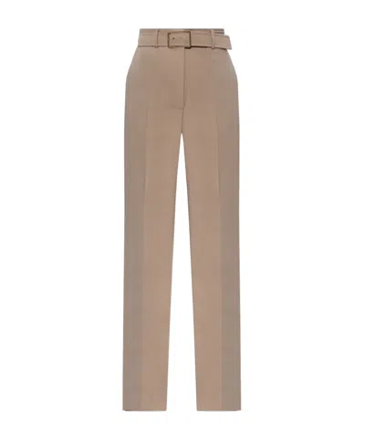Sportmax Belt Loop Casual Pants In Neutral