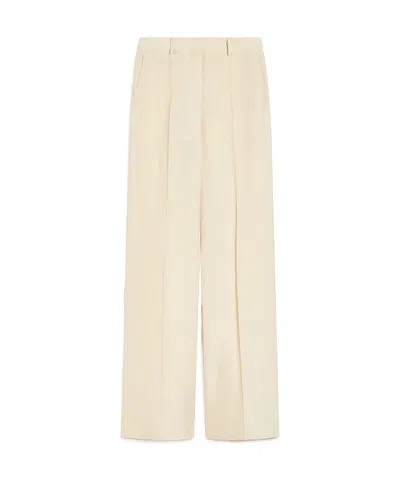 Sportmax Belt-loop Casual Pants In Nude