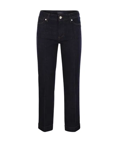 SPORTMAX SPORTMAX LOGO PATCH LOW WAIST JEANS