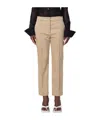 Sportmax Belt Ring Casual Pants In Brown