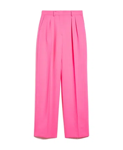 Sportmax Belt Ring Casual Pants In Pink