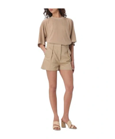Sportmax Belt Ring Shorts In Brown