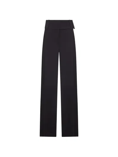 Sportmax Belt Wide Leg Trousers In Black