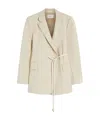 Sportmax Belted Blazer In Neutral