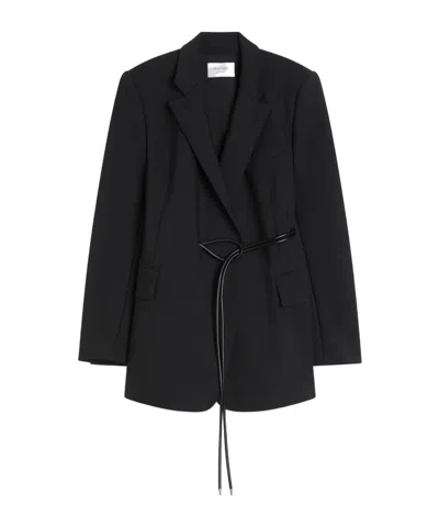 Sportmax Belted Blazer In Black