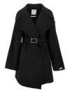 Sportmax Belted Coat In Black