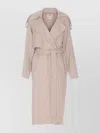 Sportmax Belted Coat Featuring Epaulettes