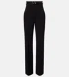 Sportmax Black Straight Flat Front Pants In Black