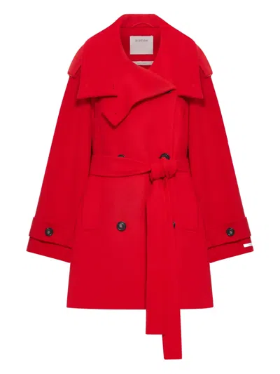 SPORTMAX BELTED DOUBLE-BREASTED TRENCH COAT
