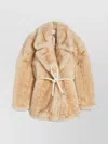 Sportmax "rosaria" Jacket In Ecofur In Brown