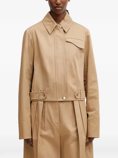 Sportmax Belted Flap-pocket Jacket In Neutral