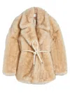 Sportmax "rosaria" Jacket In Ecofur In Brown