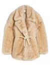 Sportmax "rosaria" Jacket In Ecofur In Nude