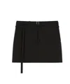 Sportmax Skirt With Belted Waist And Pockets In Black