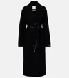 Sportmax Cappotto Zannata Oversize In Double Di Lana In Black