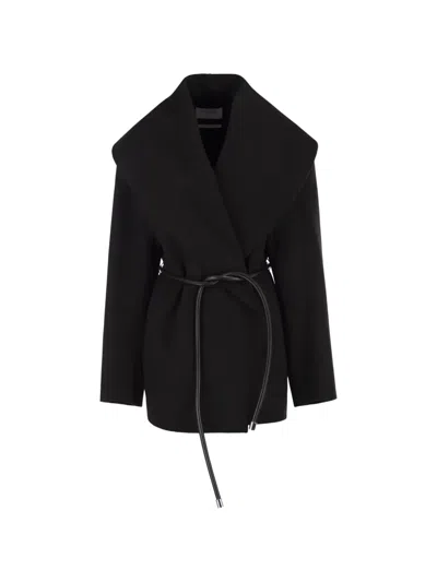Sportmax Black Spxuguale Oversized Collar Jacket