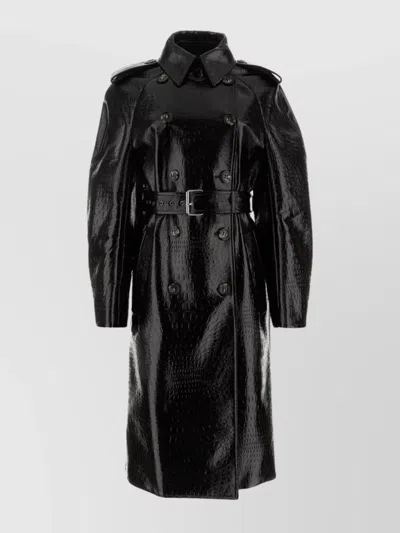 Sportmax Belted Waist Double-breasted Faggi Coat In Black