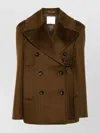 Sportmax Brown Wool Short Coat