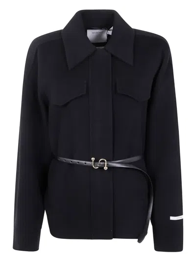 Sportmax Belted Wool Jacket In Black