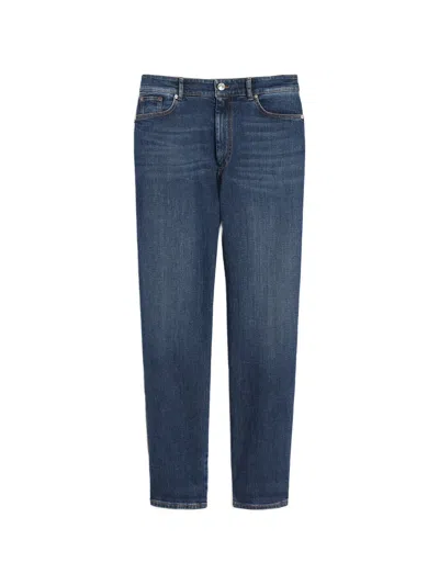 Sportmax Gerade Jeans Mit Gürtelschlaufe In Blue
