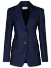 SPORTMAX SPORTMAX 'BENARES' BLUE WOOL BLEND BLAZER