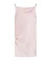 Sportmax Bias Pleated Mini Dress In Pink