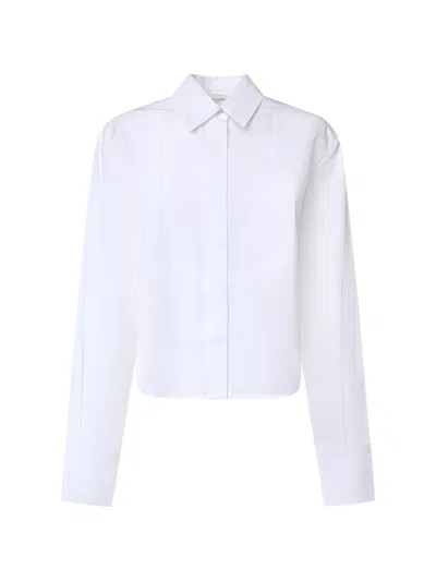 Sportmax Bib-detail Long-sleeve Shirt In White