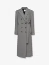 Sportmax Double-breasted Long-sleeved Coat In Black