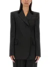 Sportmax Structured Jacket With Flap Pockets And Notched Lapel In Black