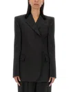 Sportmax Structured Jacket With Flap Pockets And Notched Lapel In Black