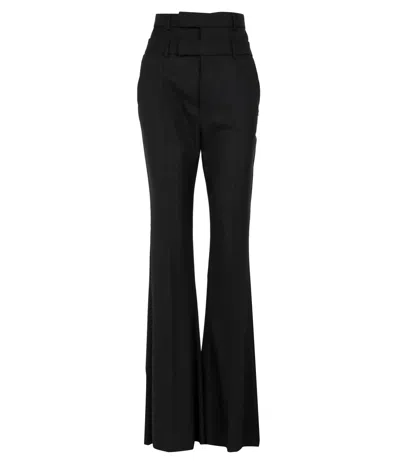 Sportmax Sport Max Trousers Black In Animal Print