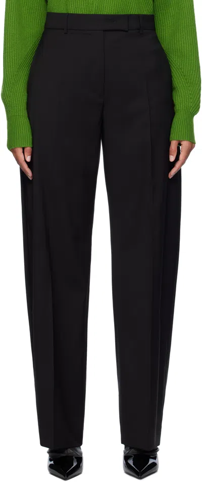 Sportmax Black Ampezzo Trousers In 004 Black