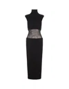 Sportmax Arabba Dress Knit Sheer Panel Detail In Black