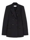 Sportmax Double-breasted Jacket Featuring Button Detailing In Black