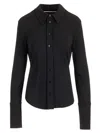 Sportmax Black Candido Shirt With Slit In Black