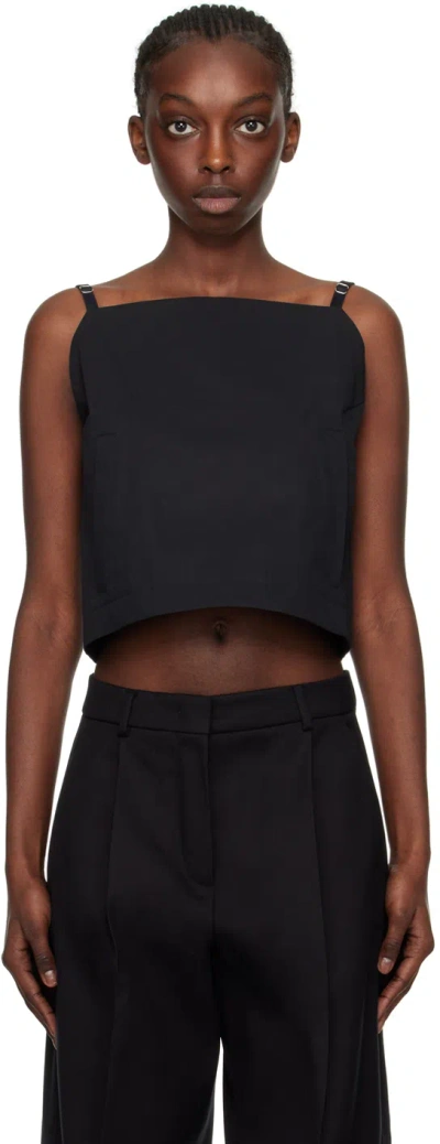 Sportmax Black Carmine Tank Top In 5 Black