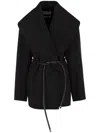 Sportmax Black Coat In Black