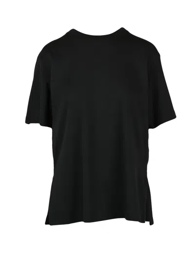 Sportmax Black Cotton Fringe T-shirt