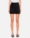 Sportmax Pleated Front Shorts Side Pockets In Black