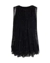 Sportmax Embellished Mesh And Jersey Top In Black