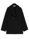 Sportmax Black Double-breasted Coat In Black
