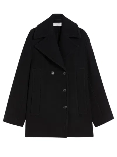 Sportmax Black Double-breasted Coat