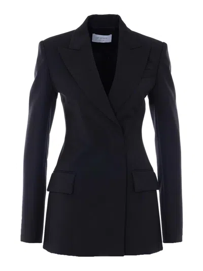 Sportmax Fate Button V-neck Blazer In Black
